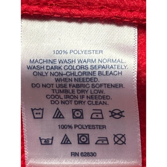 Lands End Womens Red Fleece Turtleneck Pullover Top Size Medium (10-12) - Picture 4 of 6